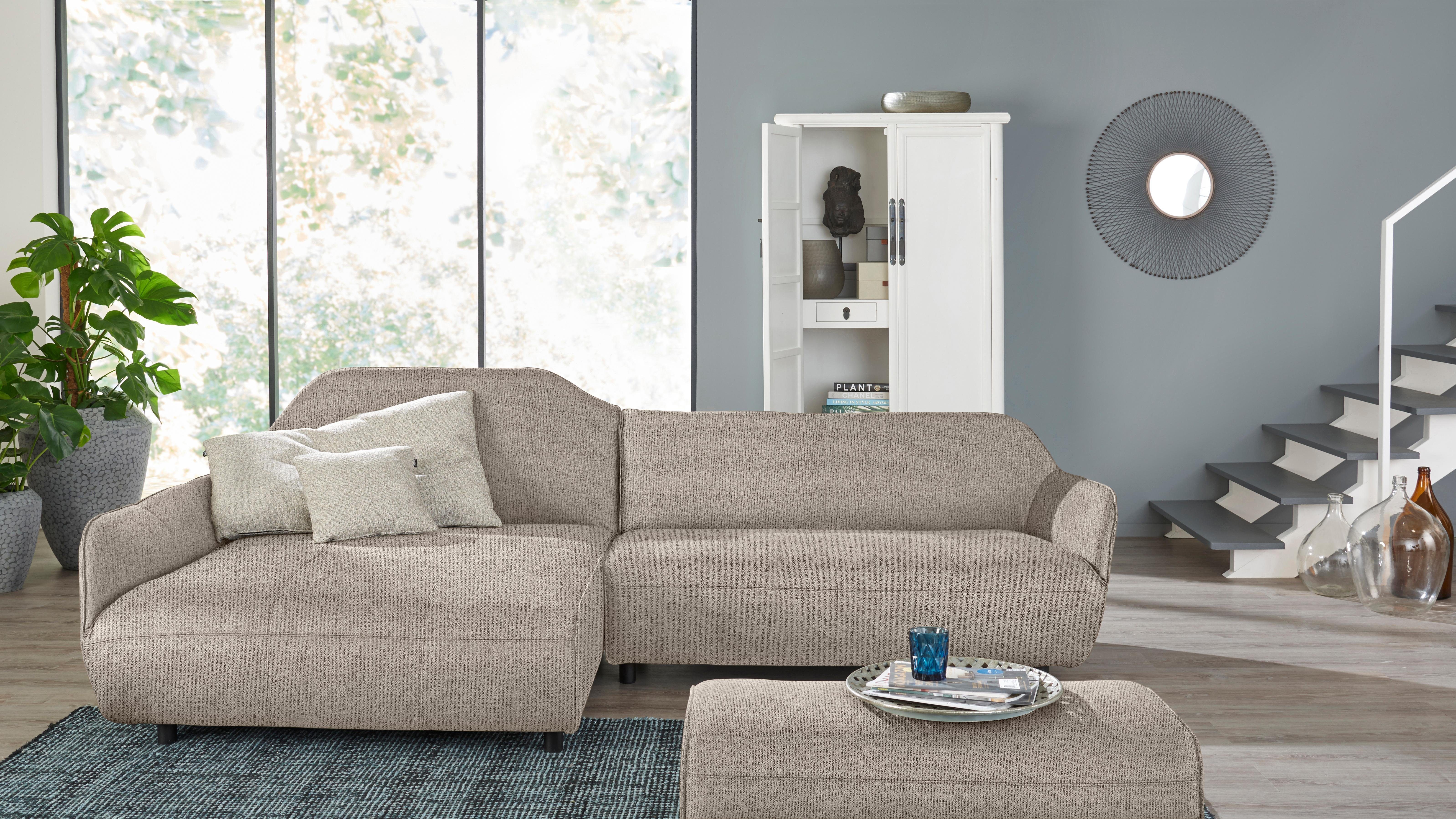 Creation BY ROLF BENZ Ecksofa CR.480, Designecksofa, L-Form, Wahlweise aus Leder oder Chenille