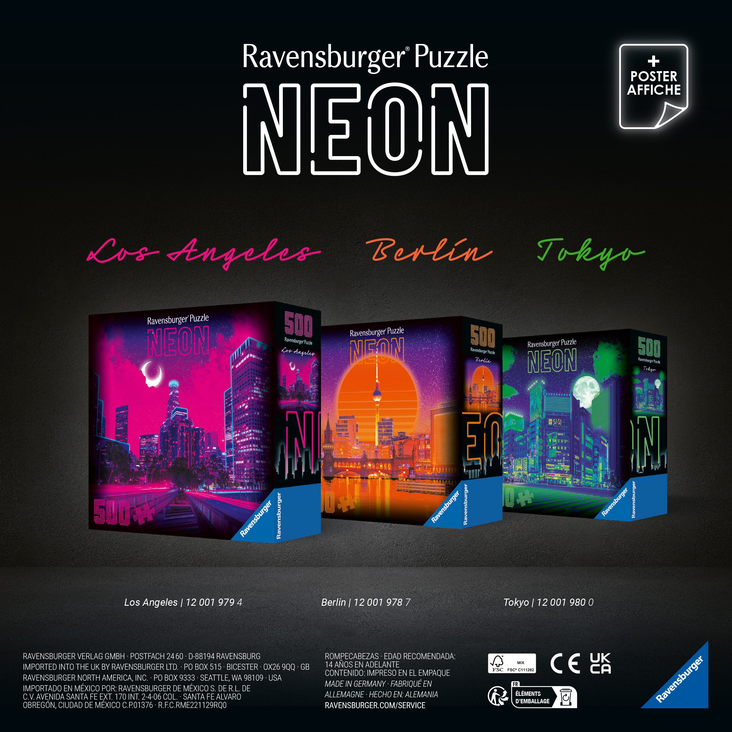 Ravensburger Puzzle Los Angeles, 500 Puzzleteile, Made in Germany