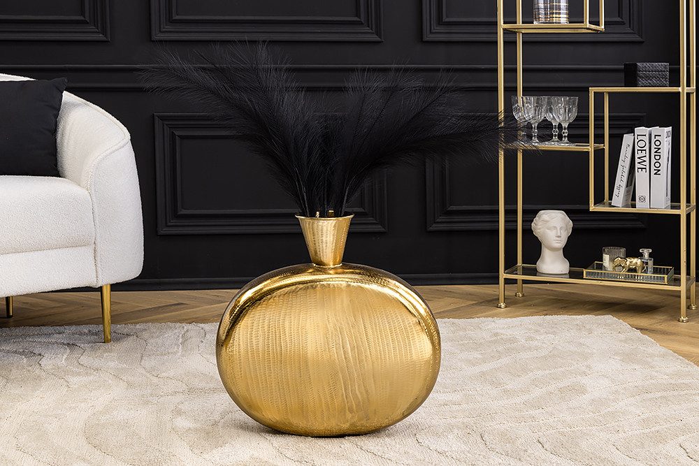 riess-ambiente Dekovase ORIENT L 50cm gold · Design-Blumenvase aus Metall (Einzelartikel, 1 St), Tischvase für Trockenblumen · Accessoire · handmade · Wohnzimmer