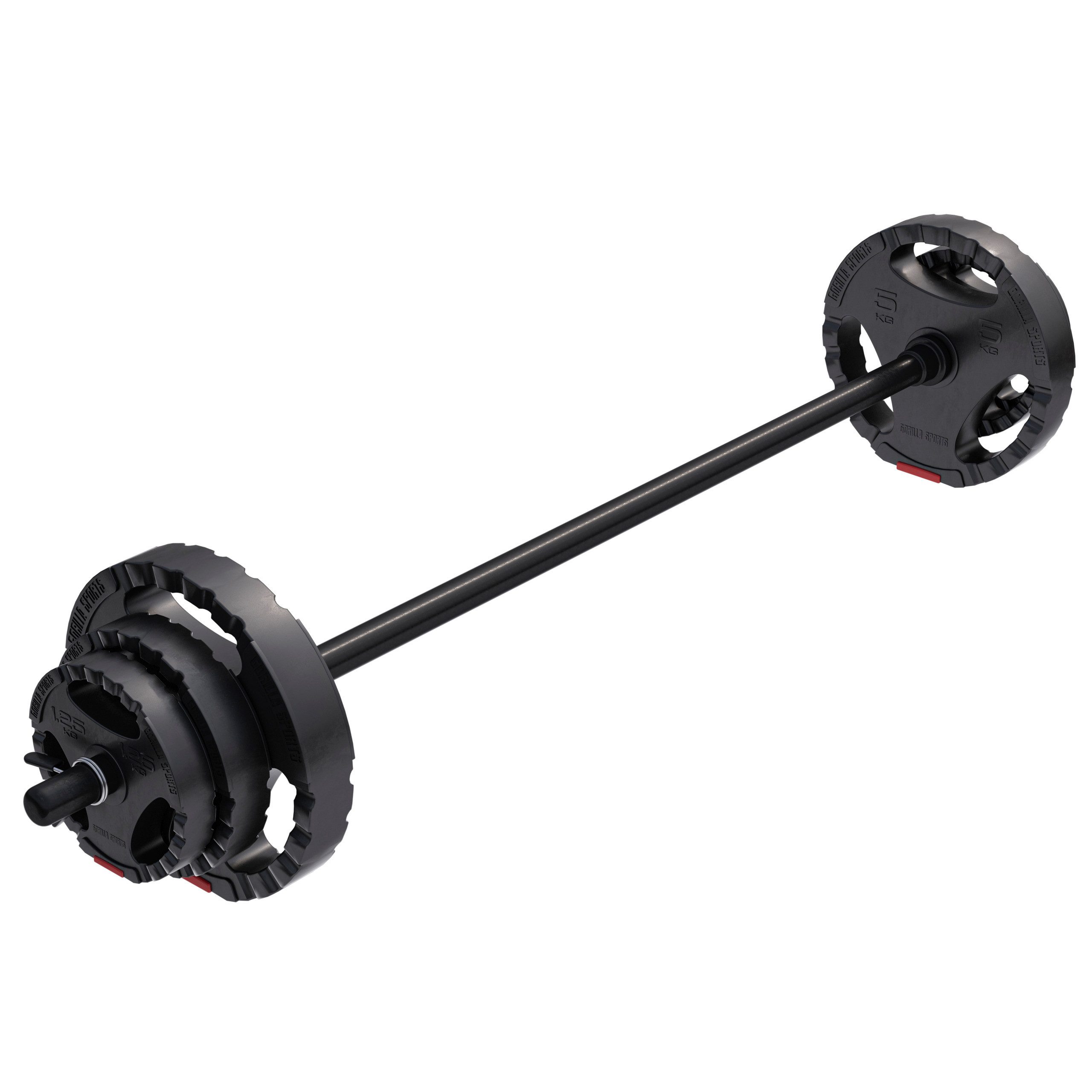 GORILLA SPORTS Hantel-Set Langhantelset Aerobic Kunststoff 19,5 kg