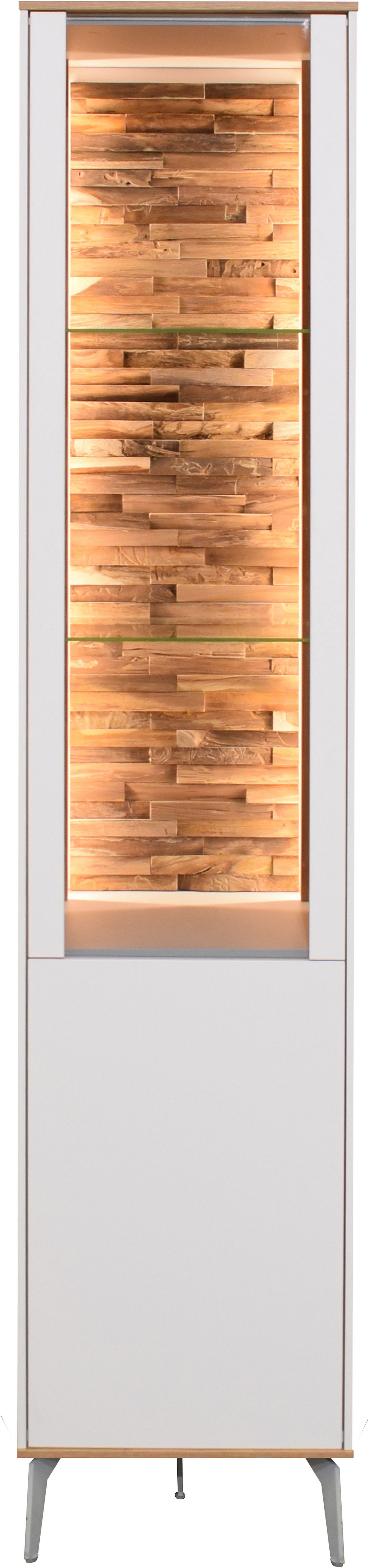 Mäusbacher Standvitrine Faro Faro Standvitrine B 43 cm, inkl. Beleuchtung, Push to open, Metallfüße