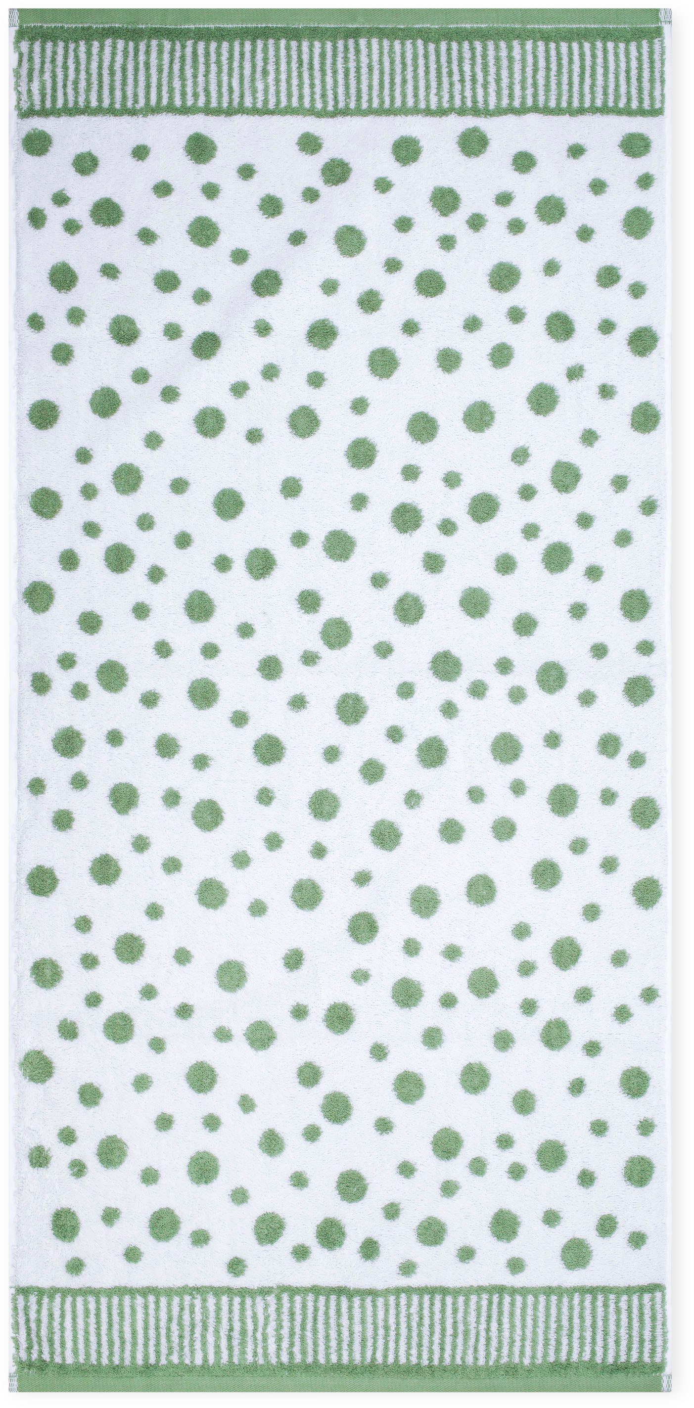 ROSS Handtücher Punkte, allover, Frottier (Packung, 2-St), aus feinster Baumwolle