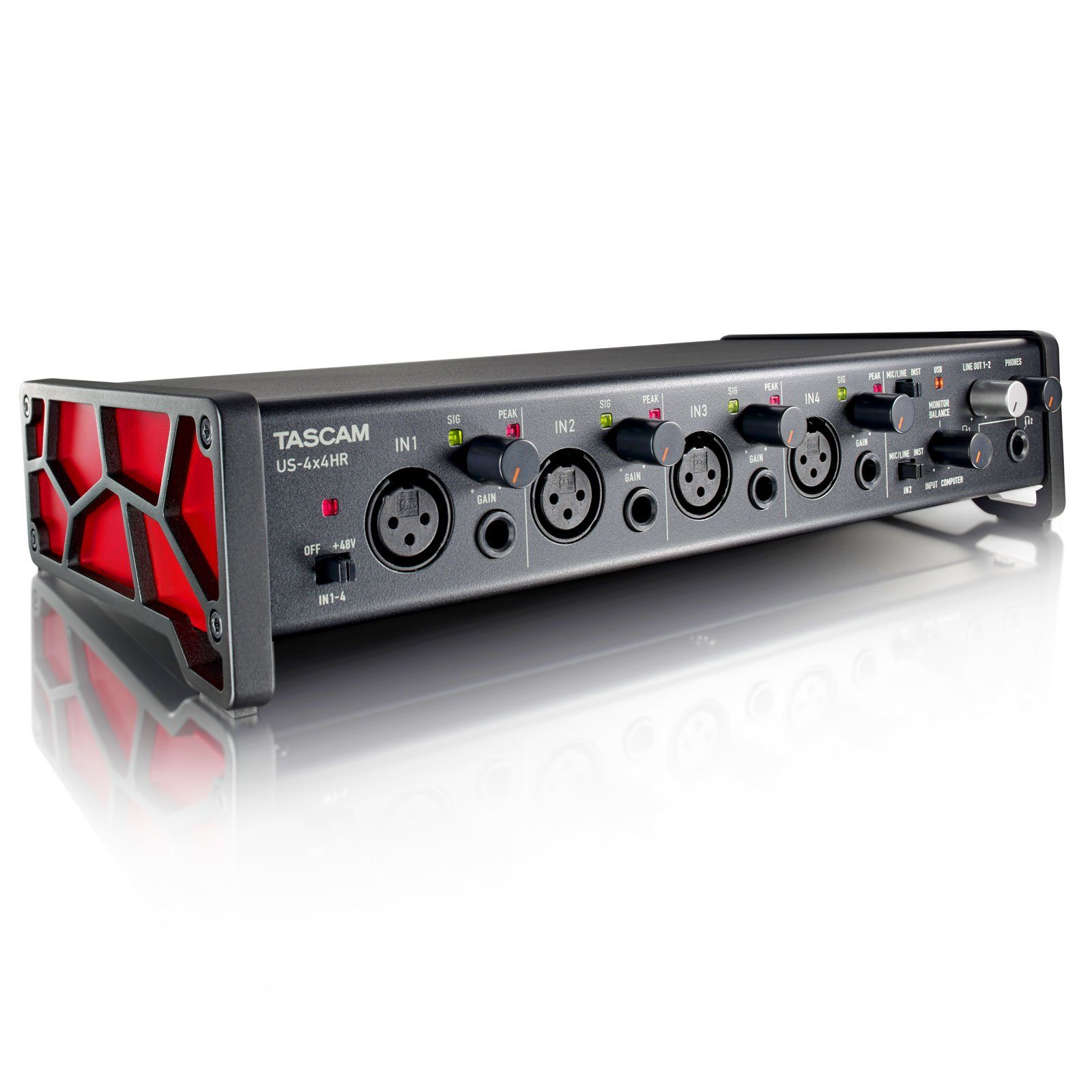 Tascam US-4x4HR USB Audio-Interface Digitales Aufnahmegerät (USB Audio-Interface)