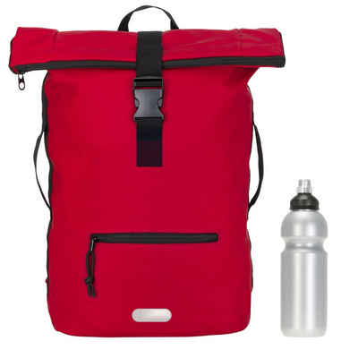 ELEPHANT Freizeitrucksack Time Bag aus Plane, Rucksack Laptoprucksack Daypack wasserabweisend + Trinkflasche