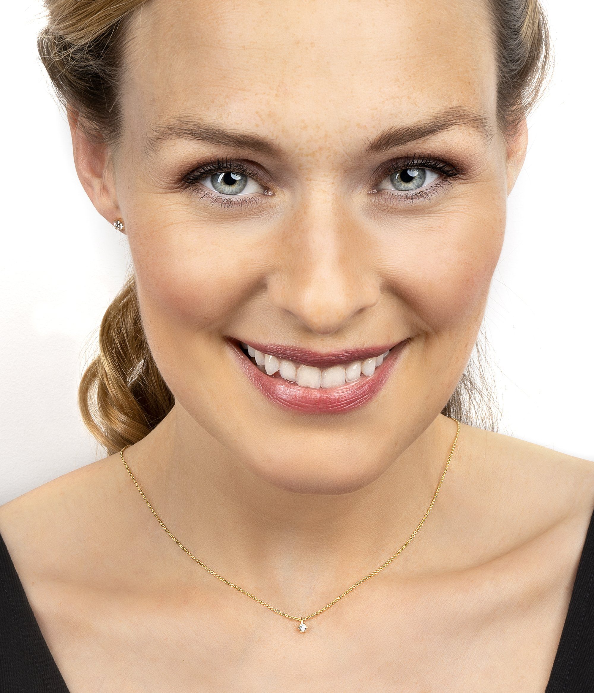 ONE ELEMENT Kettenanhänger 0.1 ct Diamant Brillant Anhänger aus 585 Gelbgol günstig online kaufen