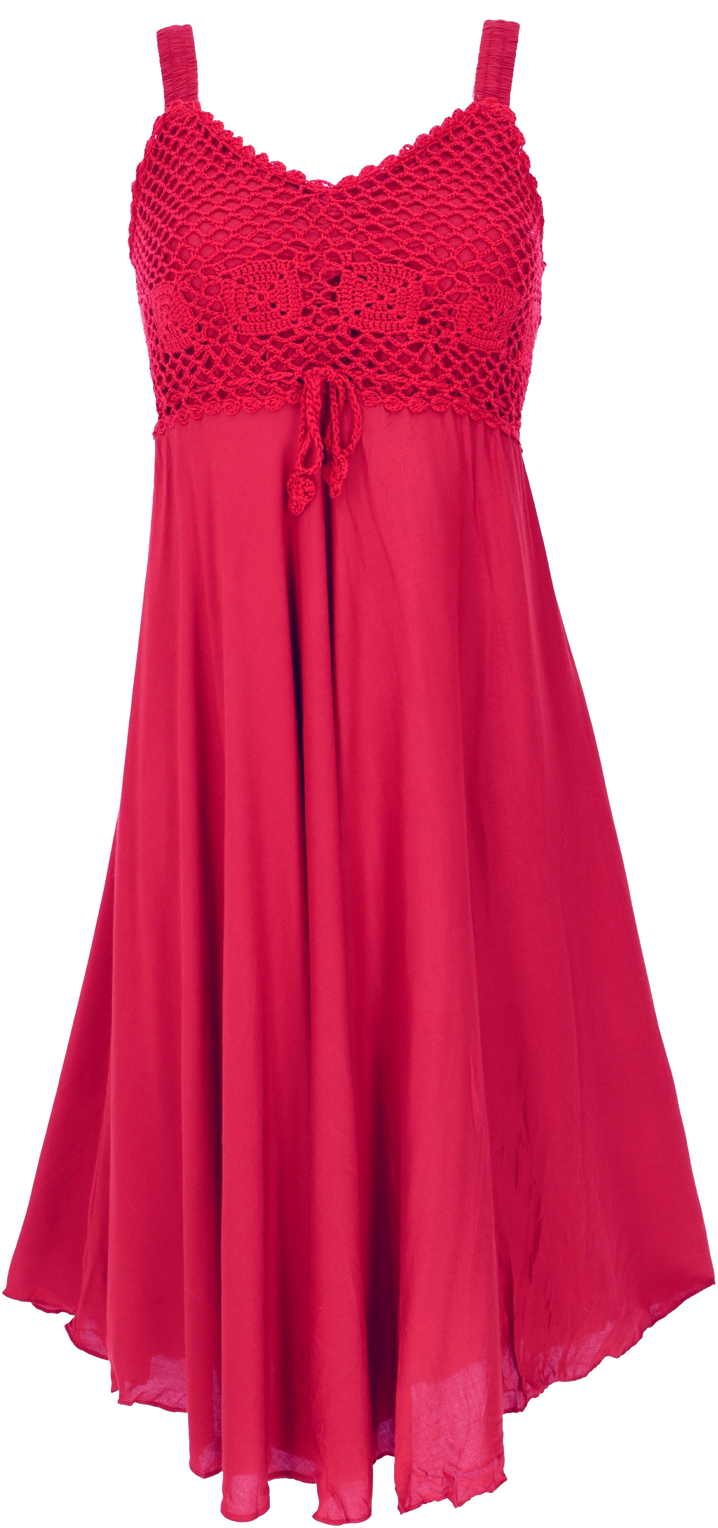 Guru-Shop Midikleid Boho Minikleid, Häkelkleid, Sommerkleid,.. alternative günstig online kaufen