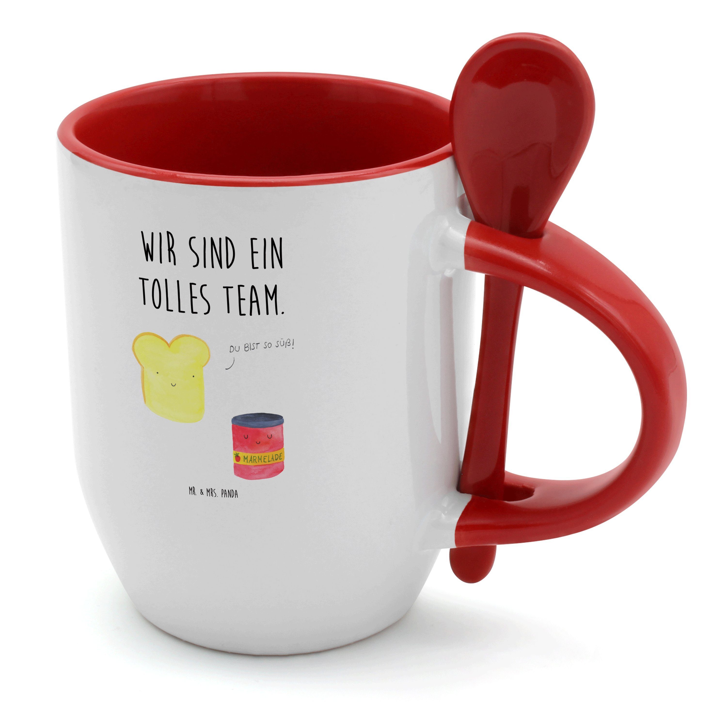 Mr. & Mrs. Panda Tasse »Toast & Marmelade Weiß gute Laune, Brot