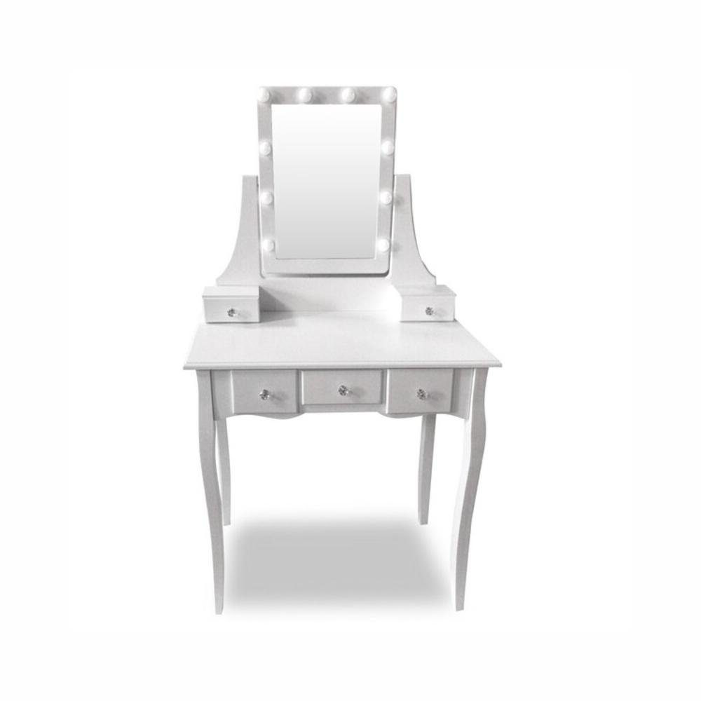 Bigbuy Schreibtisch »Schminktisch Weiß Kristall Holz 40 x 137 x 80 cm«  online kaufen | OTTO