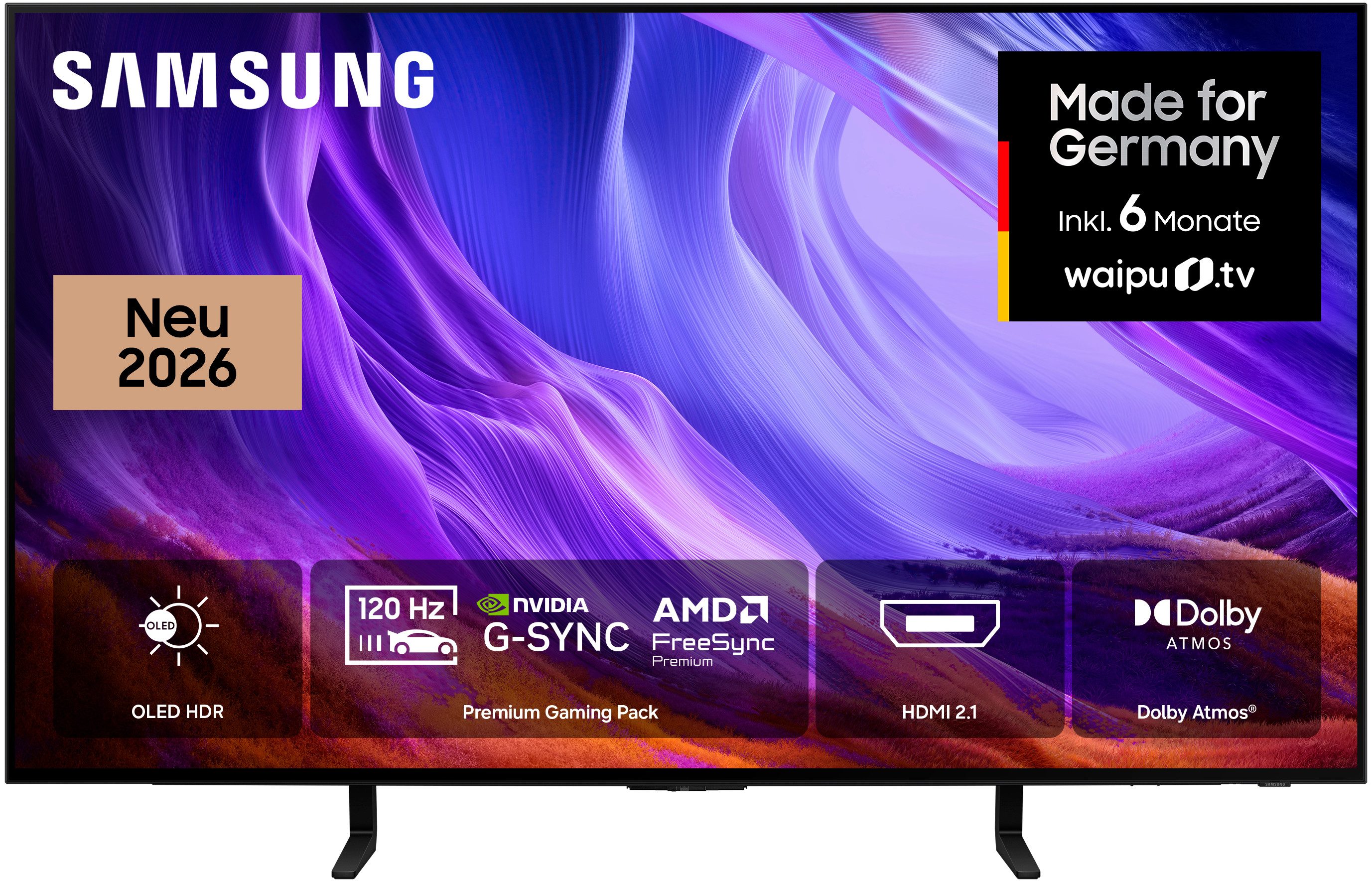 Samsung GQ48S85HAE OLED-Fernseher (120 cm/48 Zoll, 4K Ultra HD, Smart-TV, HDR 10+ Bild, Premium Gaming Pack mit 120Hz, HDMI 2.1, Dolby Atmos)