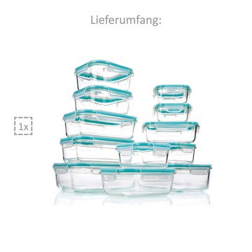 SÄNGER Frischhaltedose Dosen Set, Glas, (Set, 24-tlg., Frischhalteboxen & Deckel), BPA Frei, Mikrowellenventil