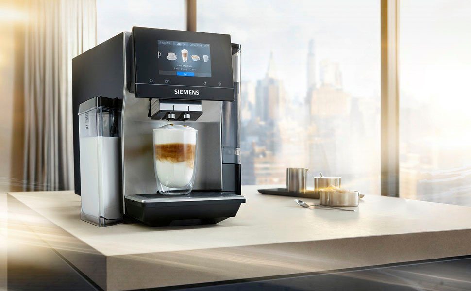 30 bis TQ707D03, EQ.700 Kaffee-Favoriten Kaffeevollautomat individuelle Full-Touch-Display, zu - integral SIEMENS
