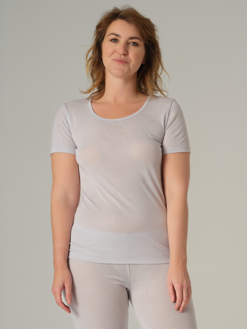 Kurzarmshirt Merinowolle-Seide