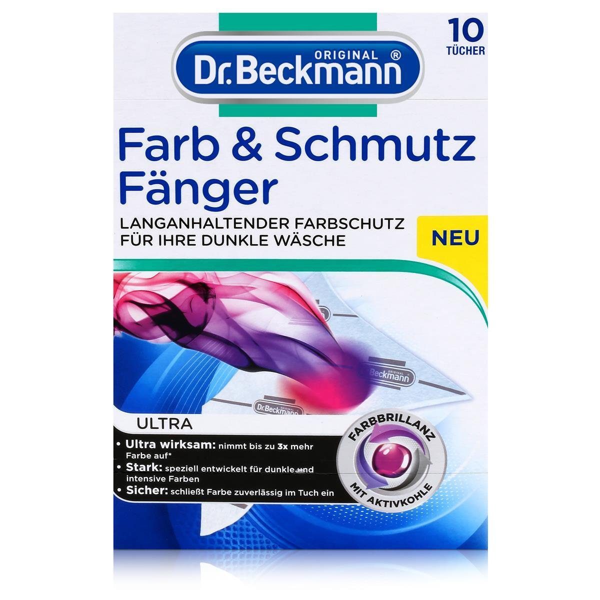 Dr. Beckmann Dr. Beckmann Farb & Schmutz Fänger Ultra 10 Tücher - Dunkle Wäsche Reinigungstücher