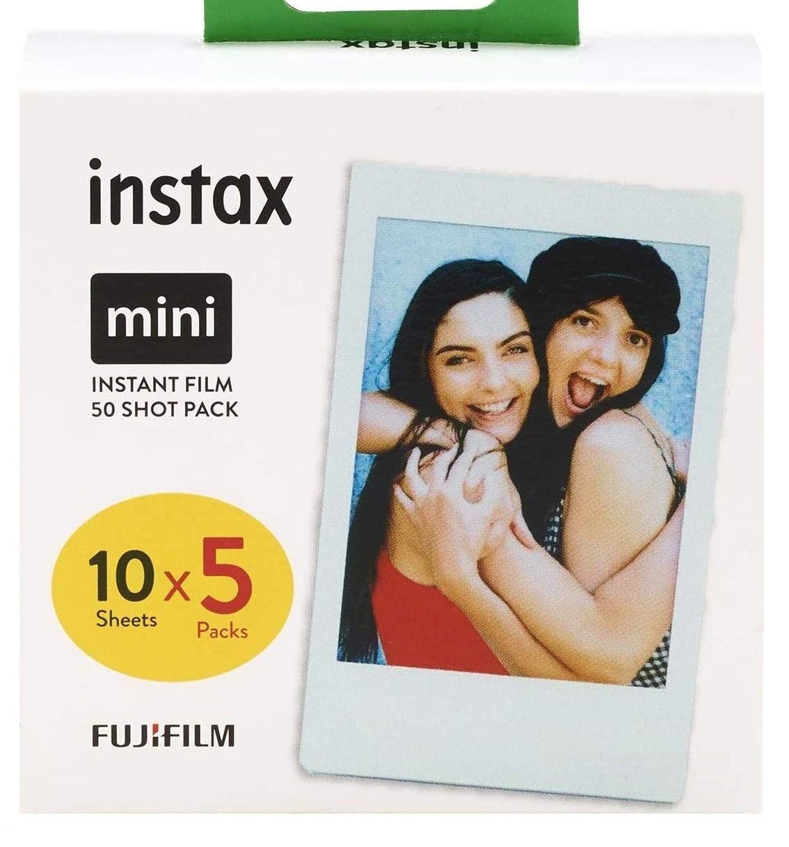 dawecom-24 Fujifilm Instax Mini Instant Film Pack, 5 x 10 = 50 Bilder Fotos für Sofortbildkamera