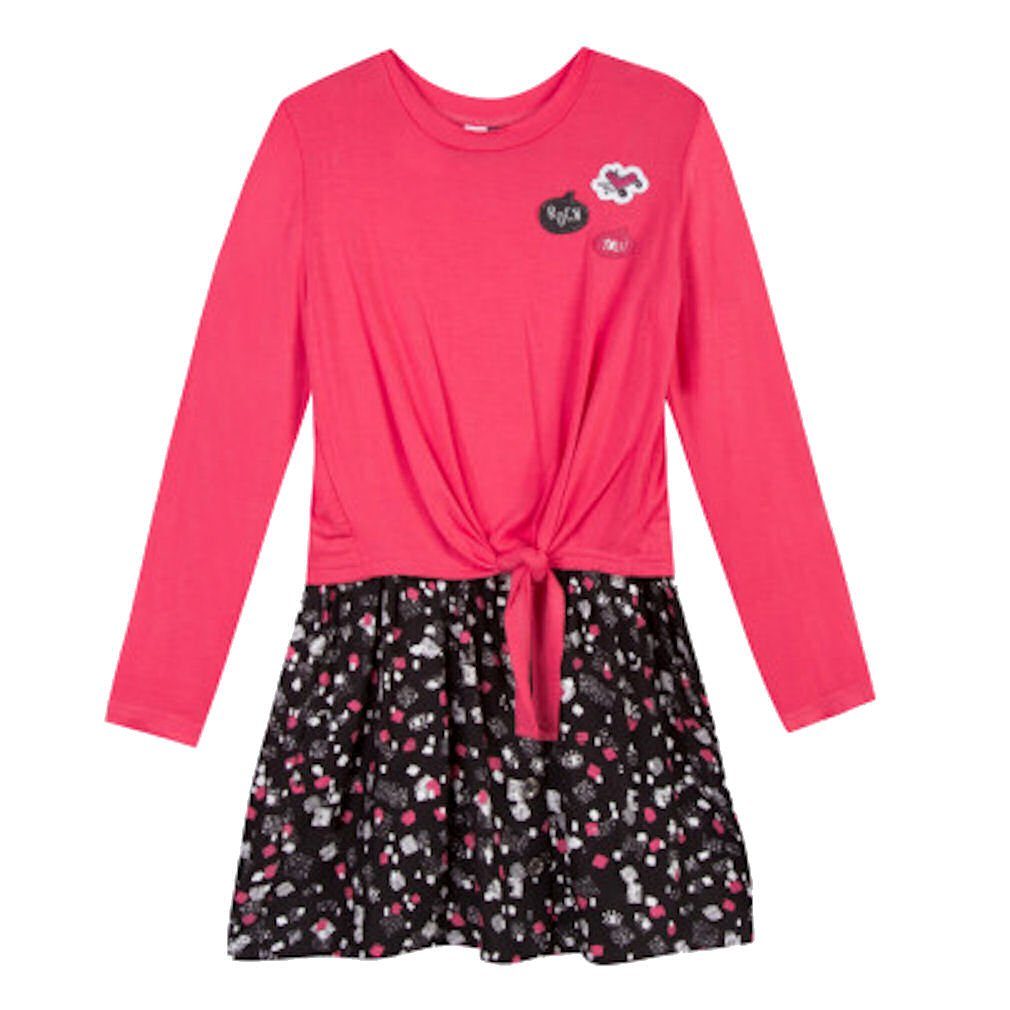 3 Pommes A-Linien-Kleid »3 POMMES Mädchen Kleid Langarm rosa schwarz«  (1-tlg) online kaufen | OTTO