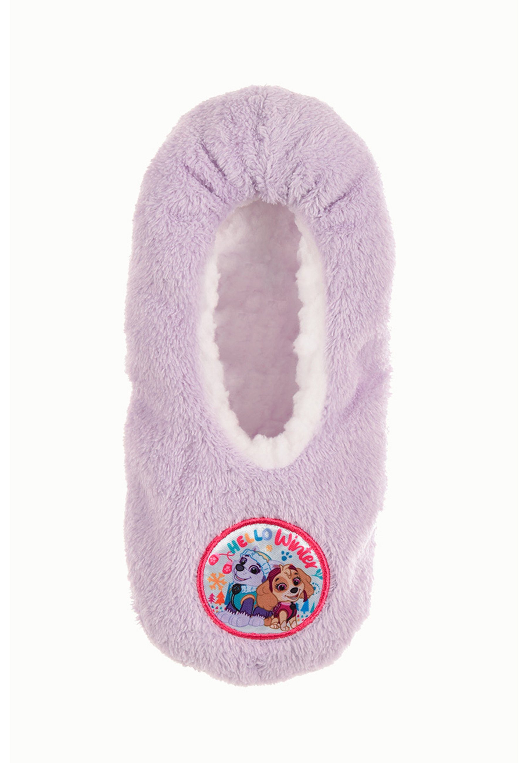 Hausschuh PATROL Patrol Hausschuhe PAW Mädchen Pantoffeln Kinder Lila Fleece Paw