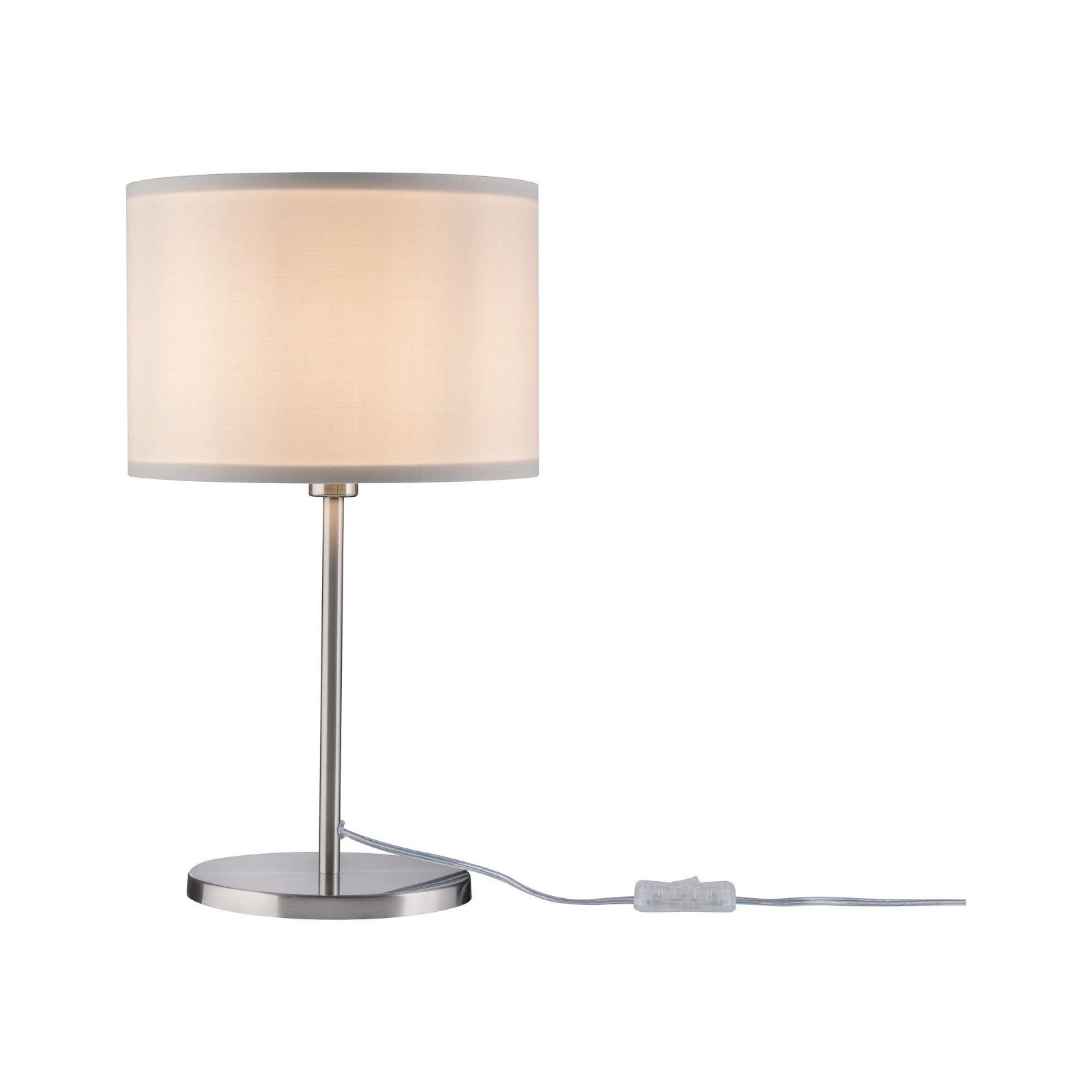 Paulmann Tischleuchte Tessa max.1x40W E14 Creme Eisen gebürstet 230V Metall günstig online kaufen