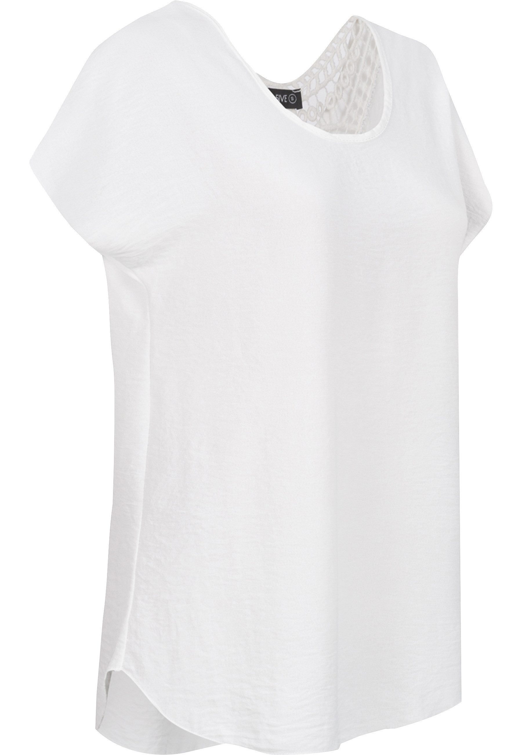 CLOUD 5IVE T-Shirt CLOUD 5IVE Cloud5ive Damen Musselin Top mit Spitzenbesatz hinten (1-tlg) – Bild 3 von 5