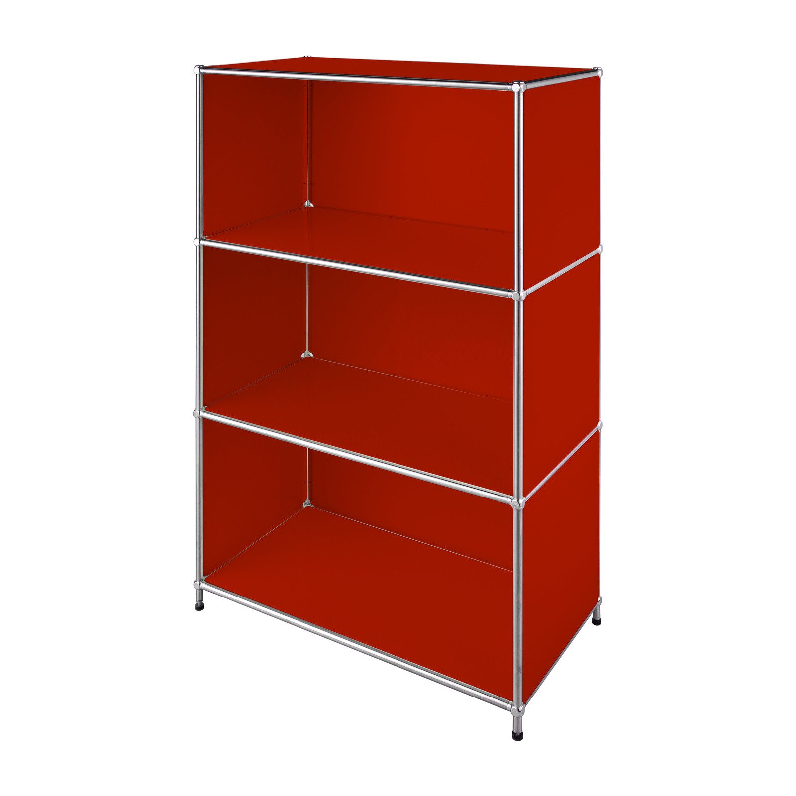 Floordirekt Bücherregal Metall Concept Epure MK-101 Standregal mit Seitenwänden, 4 Ablagen, B75×T40×H120 cm