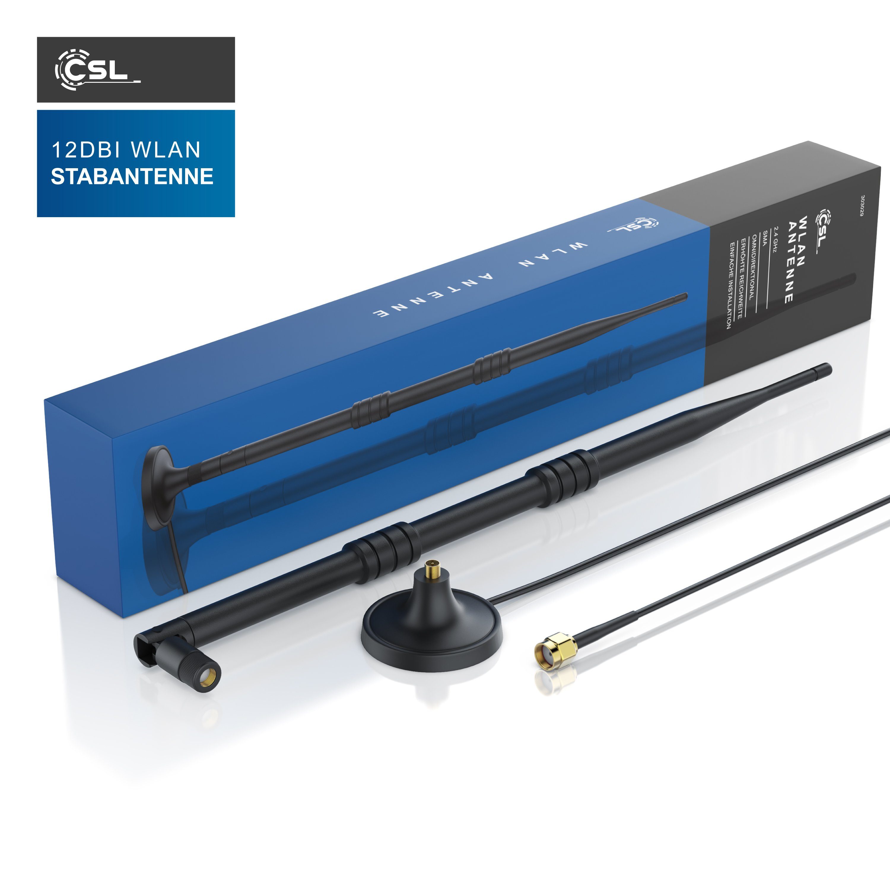 CSL WLAN-Antenne, 2,4GHz WiFi (Omni-direktional) Antennen und ...