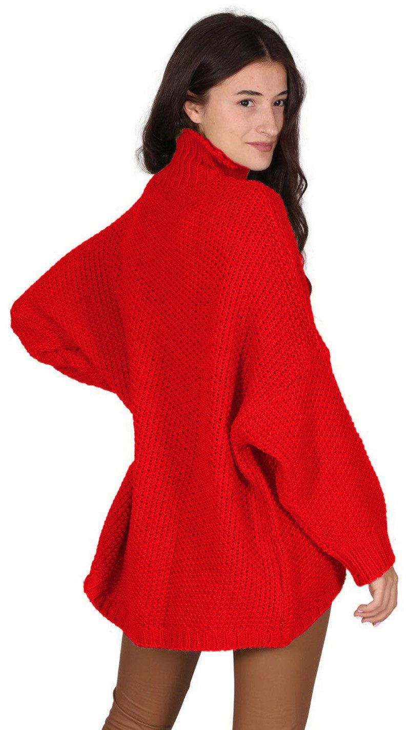 Charis Moda Longpullover Strickpullover Turtelneck Vorne günstig online kaufen