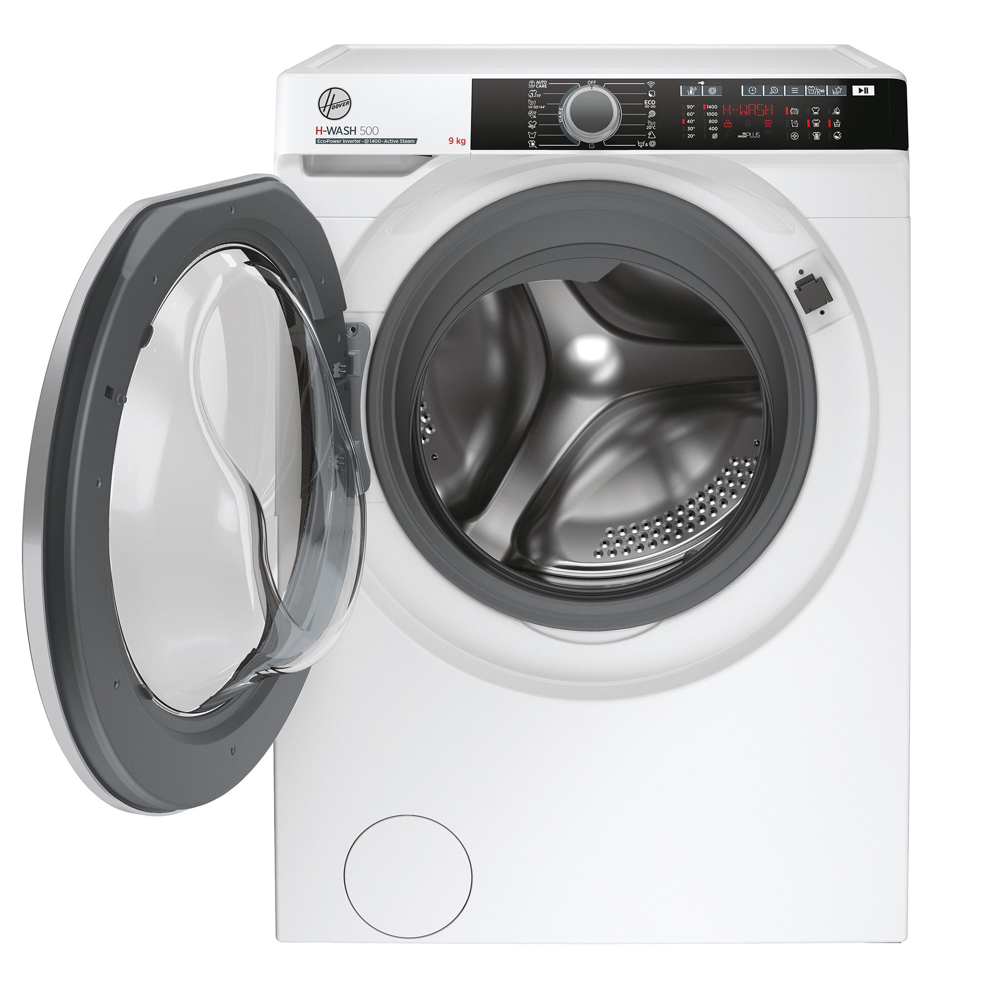 Hoover Waschmaschine H-WASH 500 HWE 49AMBS/1-S, 9 kg, 1400 U/min, Power Care System, ActiveSteam, Wi-Fi + Bluetooth