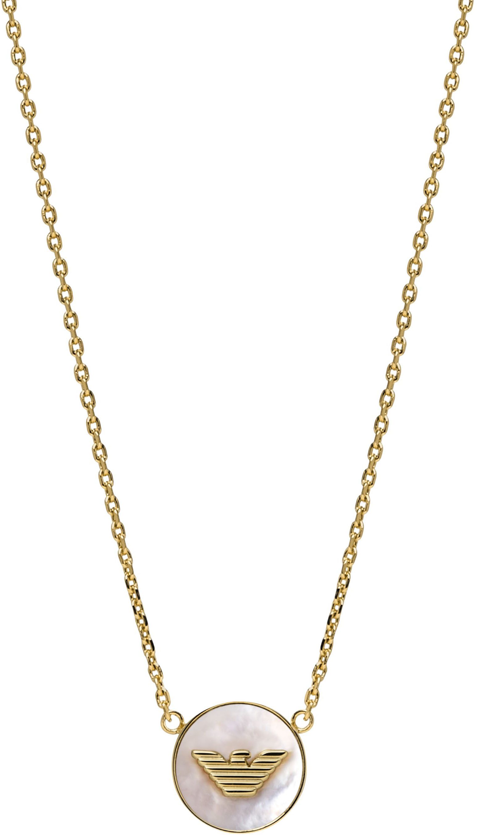 Emporio Armani Kette mit Anhänger Schmuck Geschenk Metall Halsschmuck Halskette, mit Perlmutt