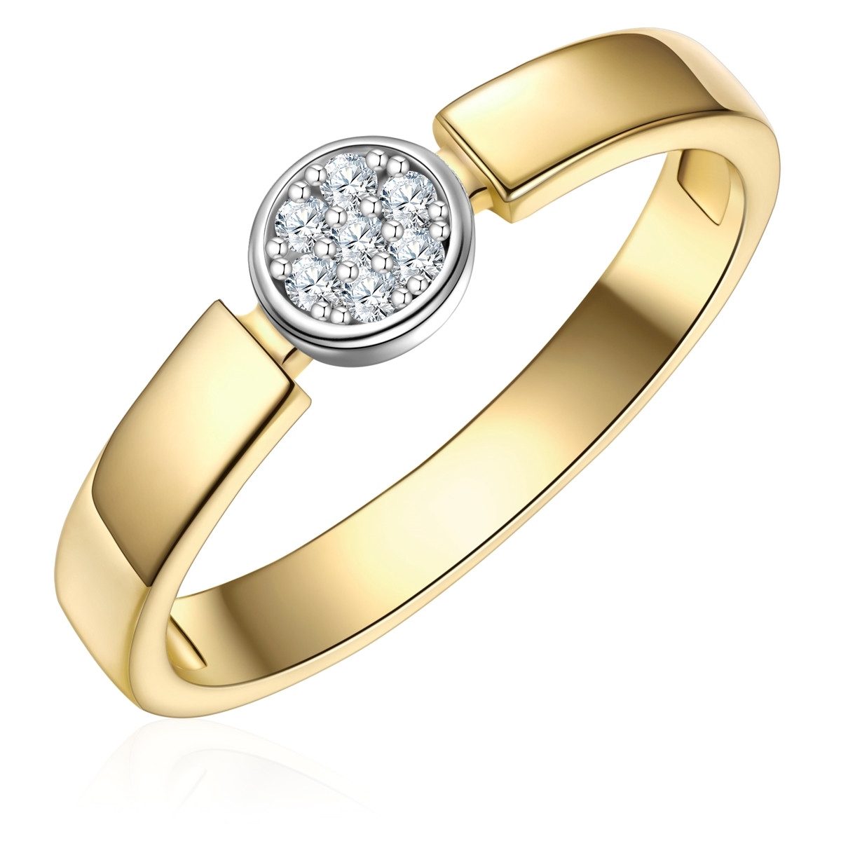 Rafaela Donata Silberring gelbgold, mit Zirkonia günstig online kaufen