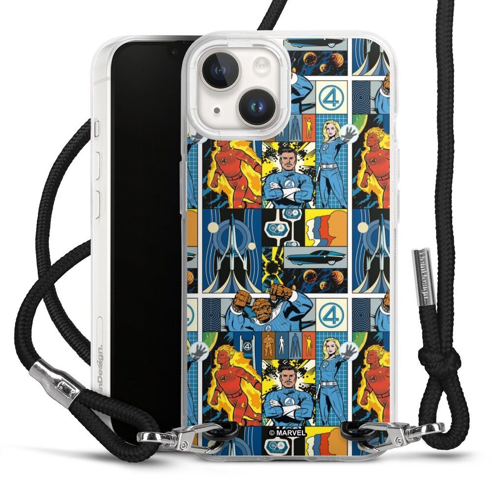DeinDesign Handyhülle Marvel The Fantastic Four Offizielles Lizenzprodukt, Apple iPhone 14 Handykette Hülle mit Band Case zum Umhängen