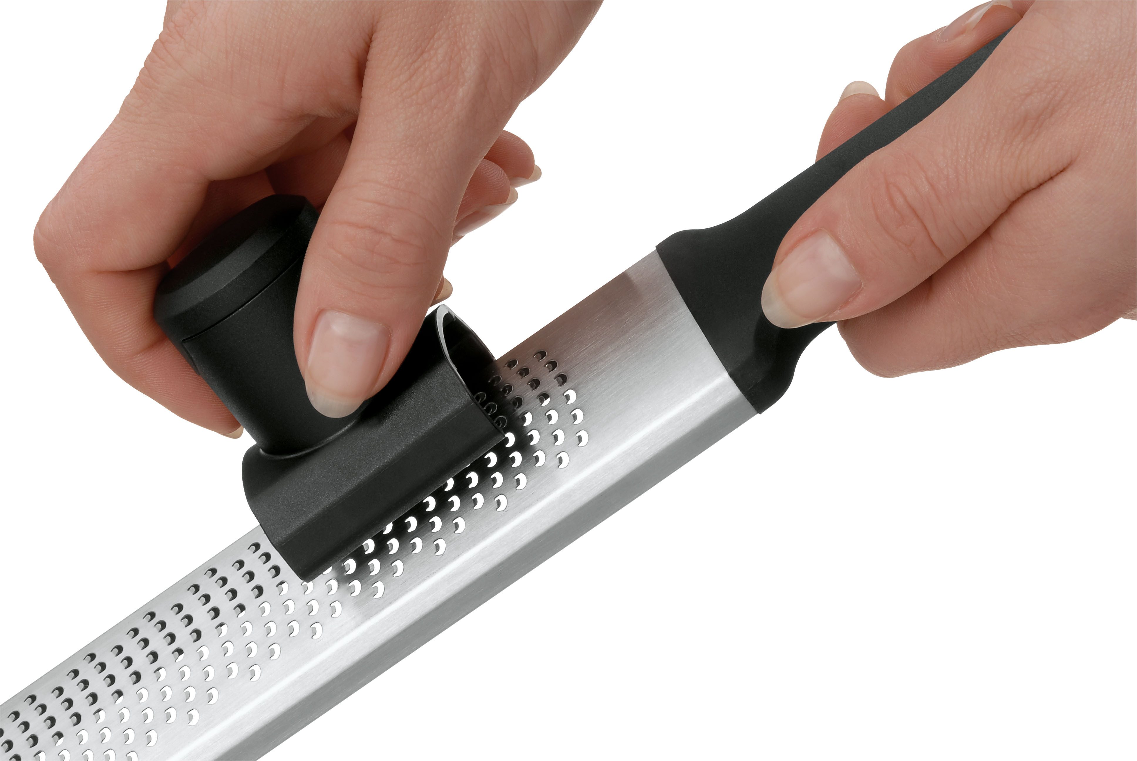 WMF Küchenreibe Top Tools, Cromargan® Edelstahl Rostfrei 18/10, Kunststoff, (2-St), Cromargan Edelstahl, rutschfester Soft-Touch-Griff, Fingerschutz