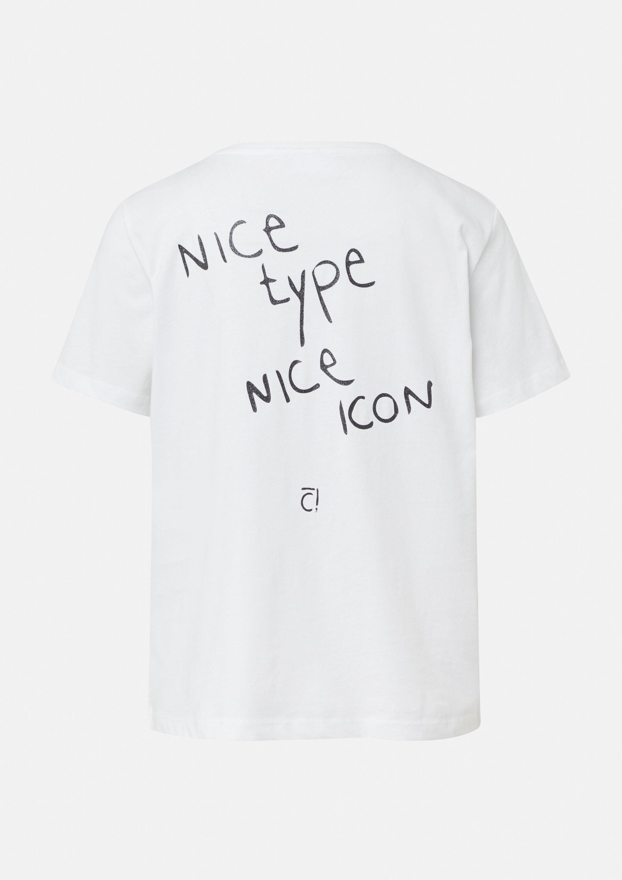 comma Kurzarmshirt T-Shirt T-Shirt mit Rückenprint