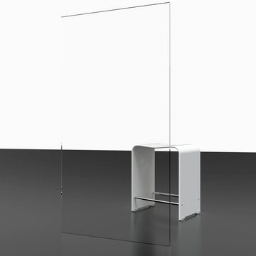 Schulte Dusch-Pendeltür in Nische, Alexa Style 2.0, 80x192 cm, 5 mm Sicherheitsglas inkl. fixil-Glassiegel, Heb-Senk-Mechanismus, Nischentür für Duschkabine