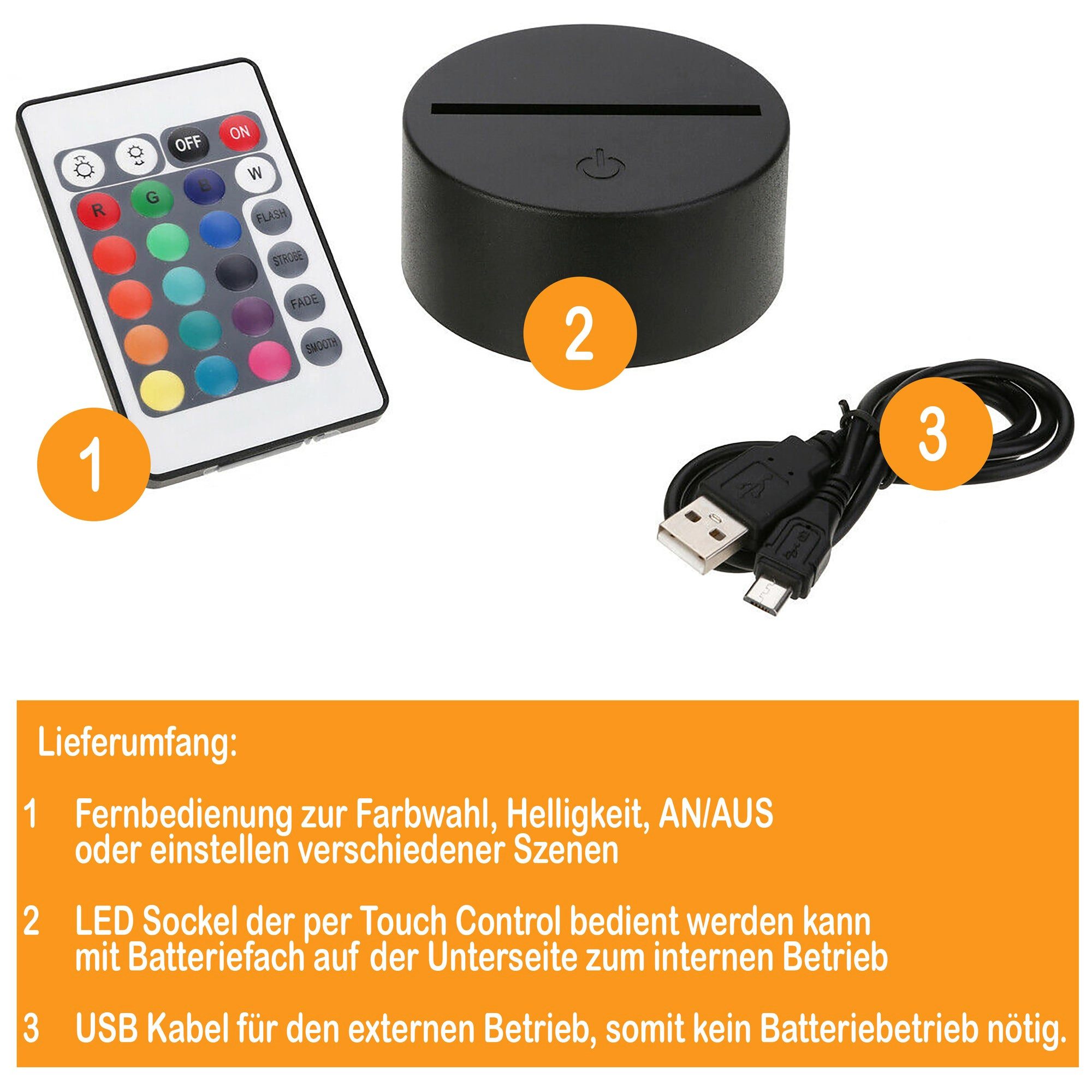 Lieblingsmensch LED Nachtlicht mit Gravur, Bester Mann, Acryl-Lampe mit romantischem Spruch, LED fest integriert, Farbwechsel oder feste Farbe mit Fernbedienung – Bild 4 von 5