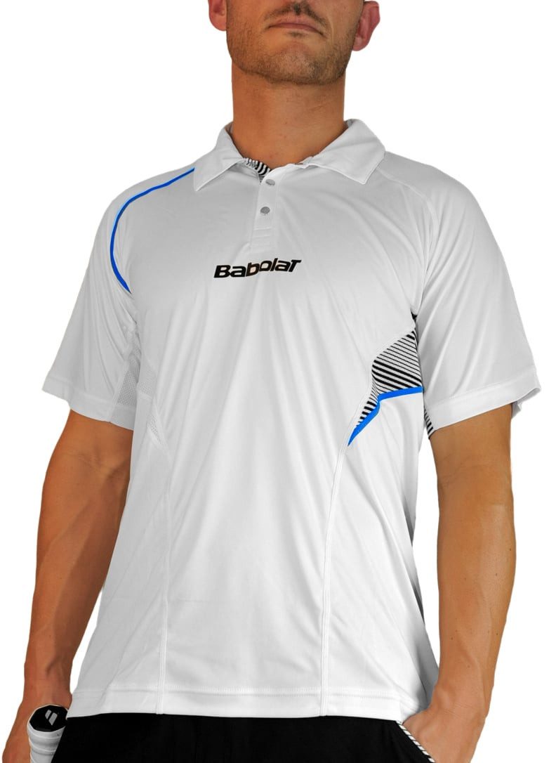 Babolat Poloshirt Performance #13 weiss Herren (Gr, S)