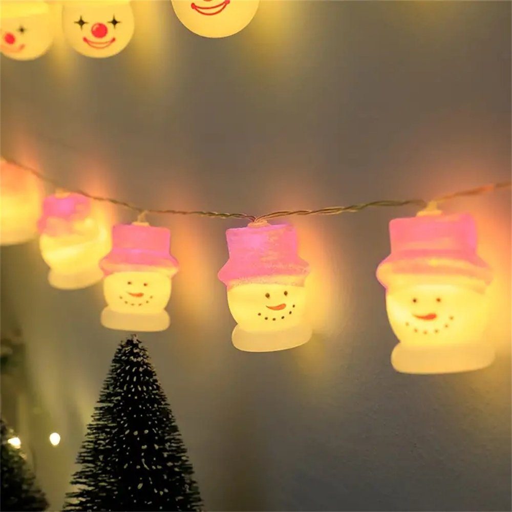 LED LED-Weihnachtsspaß Stripe TUABUR Schneemann Festlicher Lichterkette: Rosa