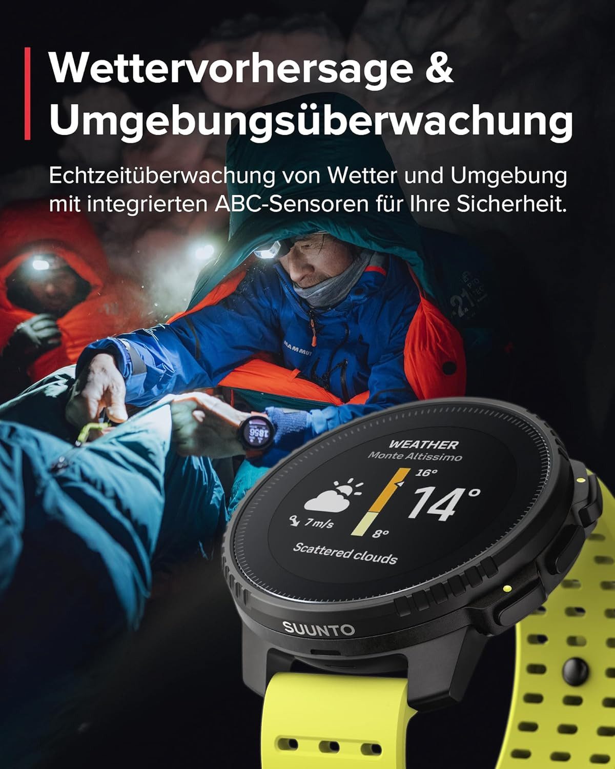 Suunto Smartwatch (3,6 cm, android ios), Premium GPS Sportuhr mit AMOLED Display und Dual-Frequenz-Navigation