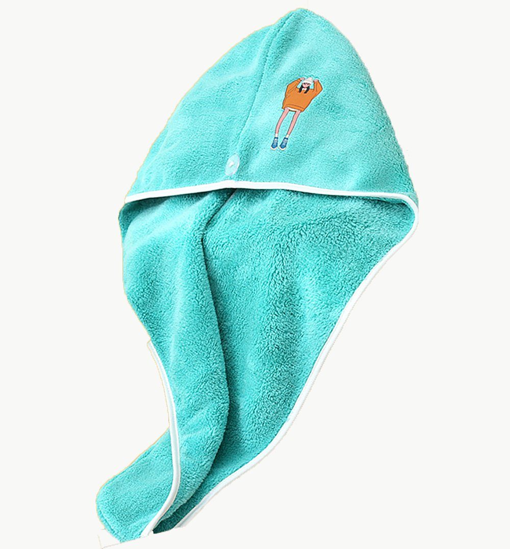UG trockenes Haar Mikrofaser-Trocknungskappe für Turban-Handtuch (1-St), Duschhaube L.Ru Wasser, absorbiert Bunte