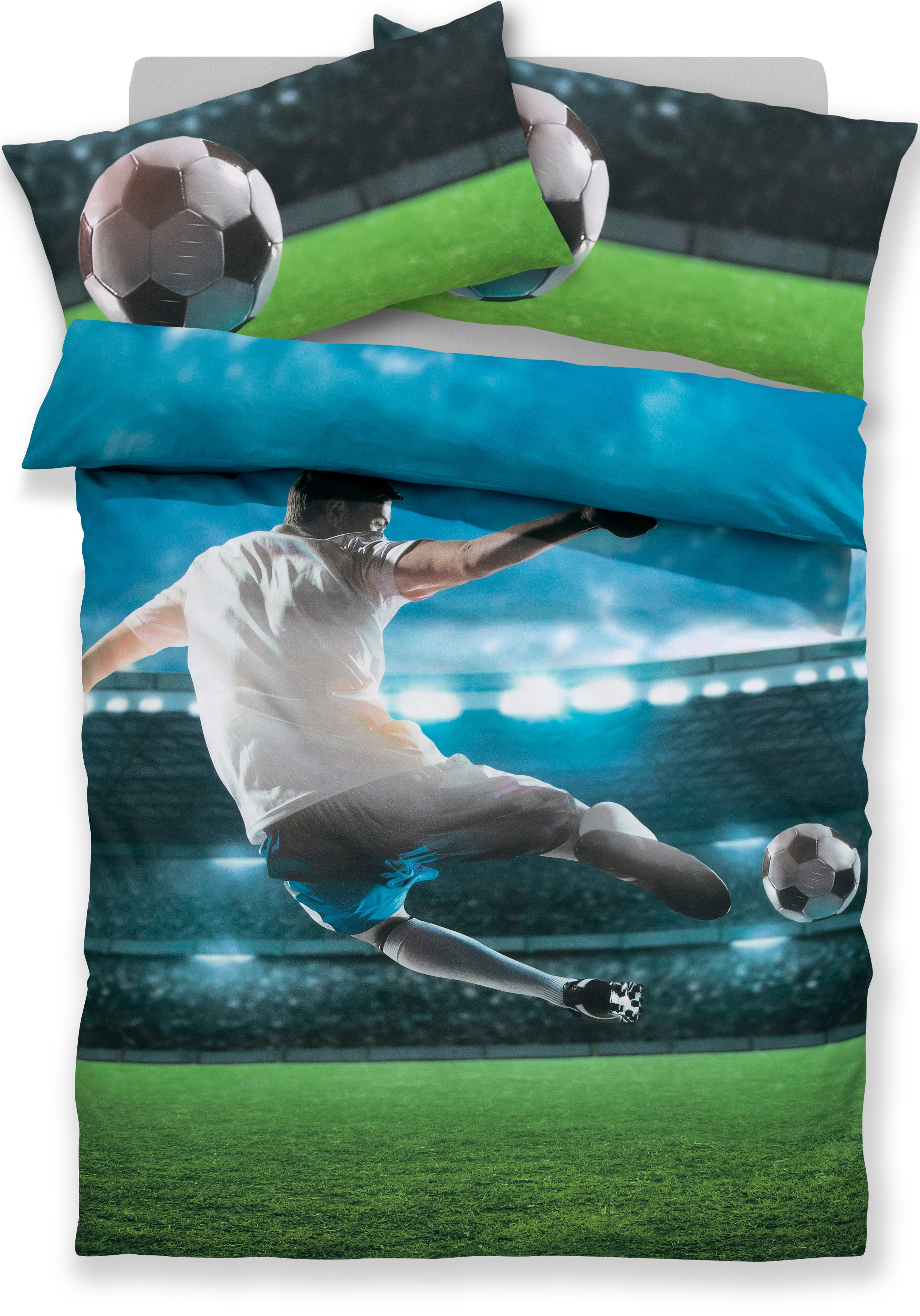 OTTO home Bettwäsche Joonas, Renforcé, 2 teilig, Fußball, American Football