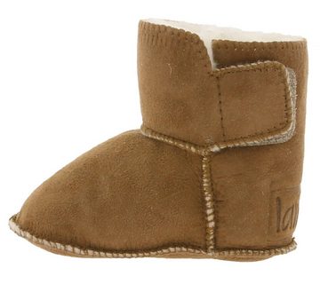 lamino lamino Lammfell-Boots flauschige Winter-Boots Kinder Stiefel Winter-Schuhe Braun Stiefel