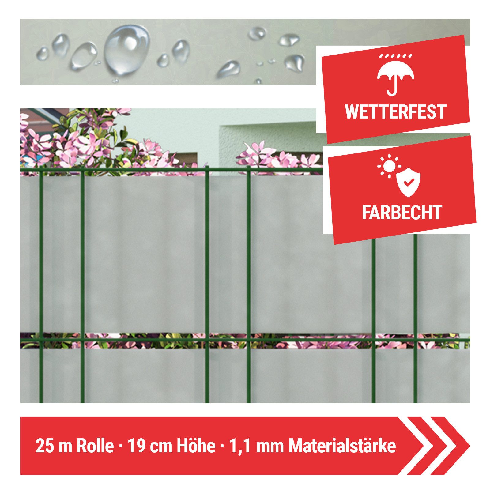 Arvotec Sichtschutzstreifen Sichtschutzstreifen 25 m (Rolle) günstig online kaufen