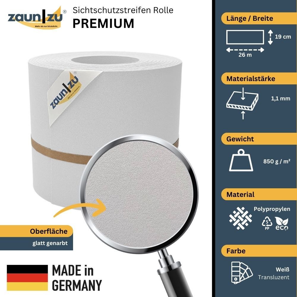 zaunzu Sichtschutzstreifen Premium für Doppelstabmatten Zaunblende günstig online kaufen