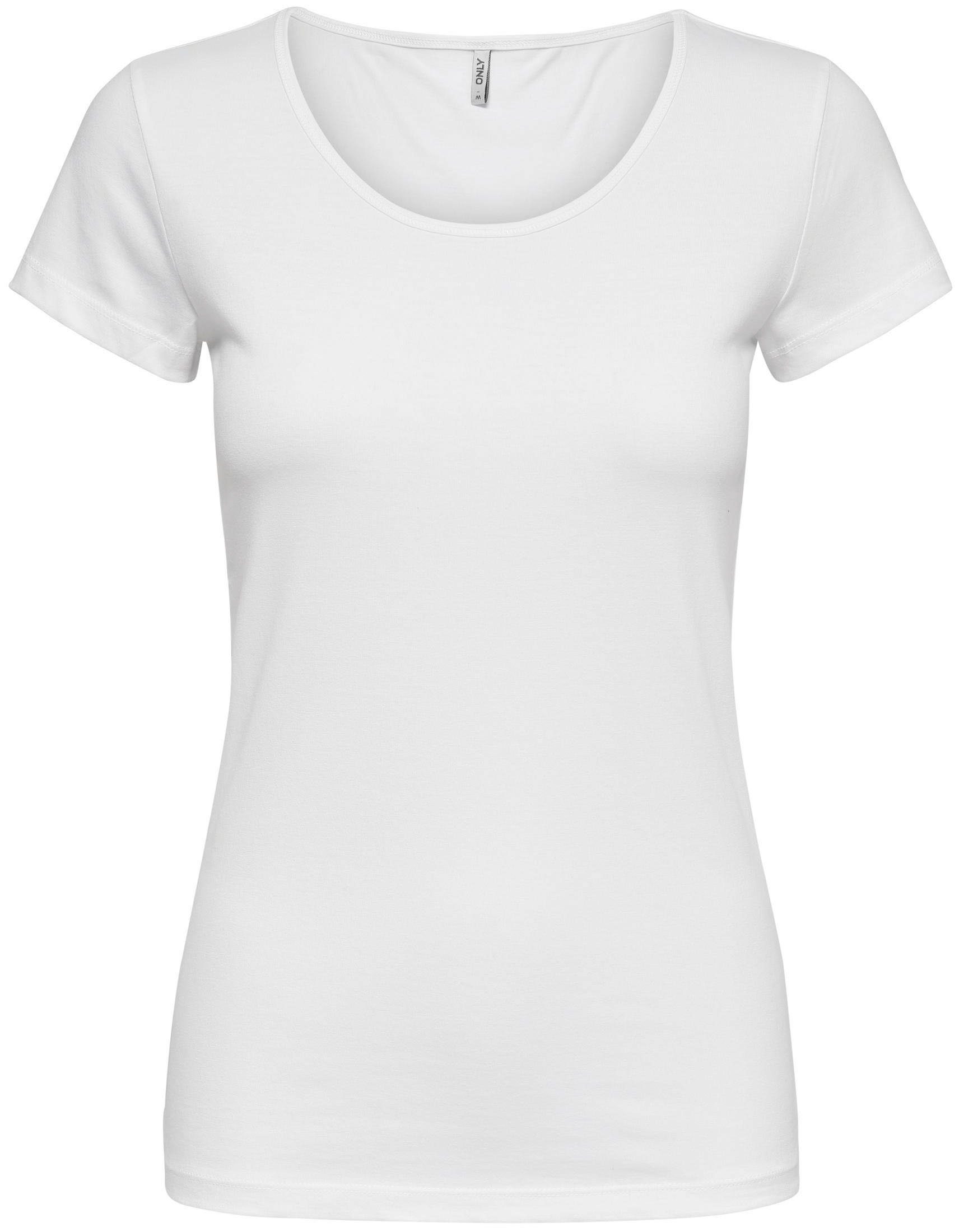 Rundhalsshirt ONLLIVE – Rundhalsshirt mit figurbetonter Silhouette