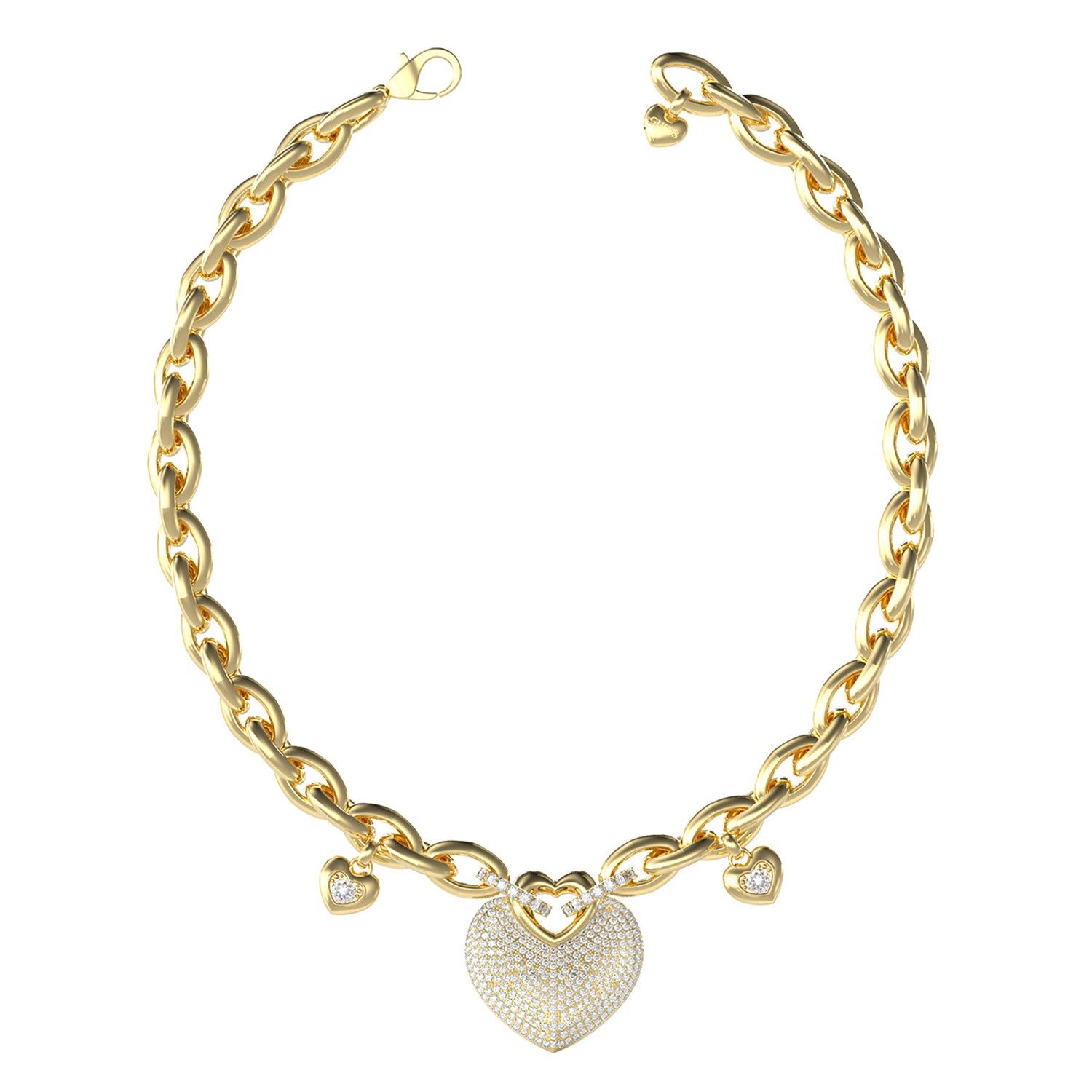 Guess Kette mit Anhänger Pavée Herzen günstig online kaufen