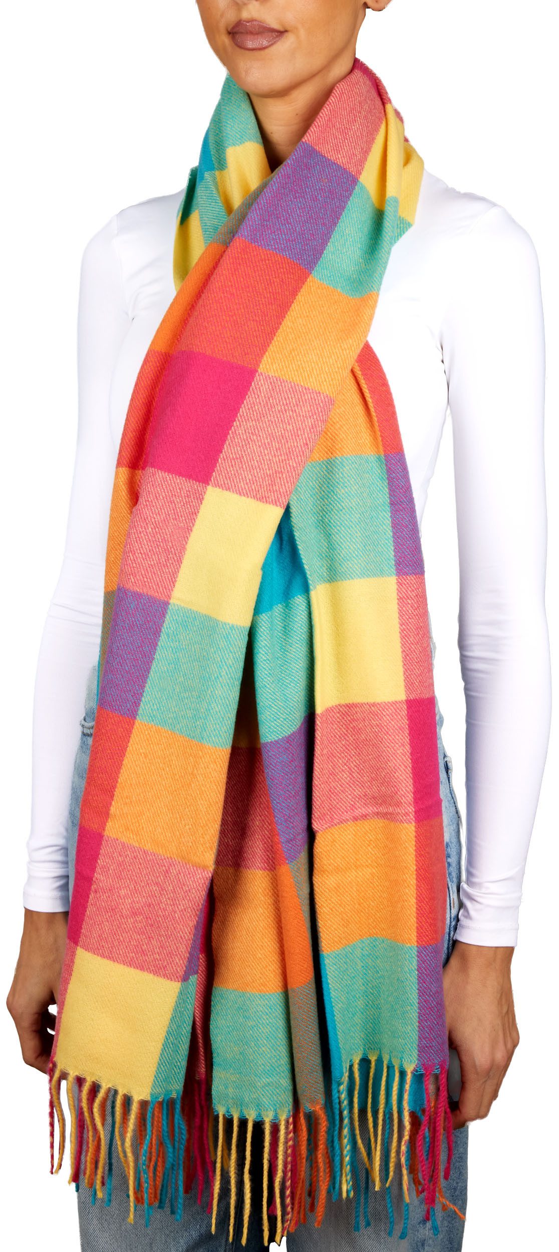 BRUBAKER Schal Cashmirillo Schal Kariert für Damen und Herren - 70 x 200 cm, (Herbstschal Winterschal mit weichem Kaschmir-Gefühl, 1-St), Warm, Kuschelig und Oversized - Damenschal für Herbst und Winter