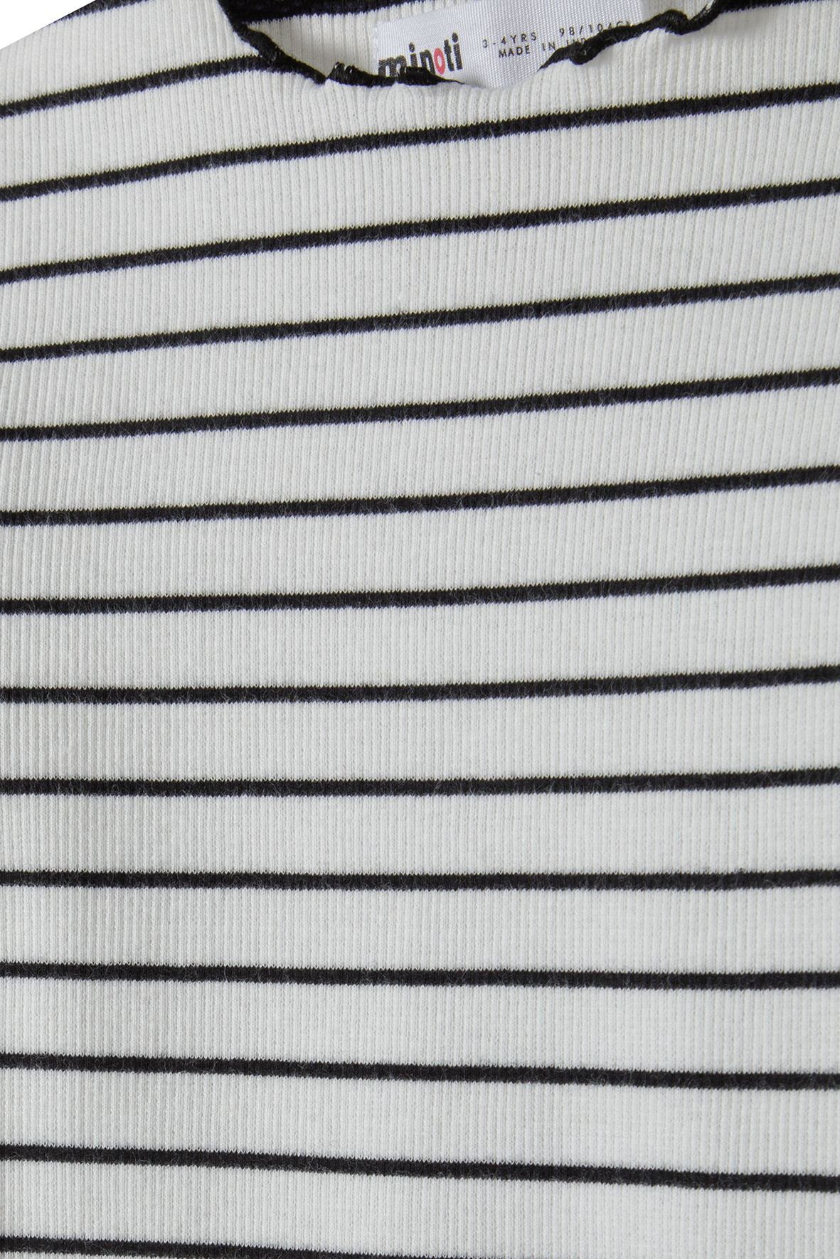 Weiß (12m-14y) Langarmshirt Jerseystoff MINOTI geripptem aus