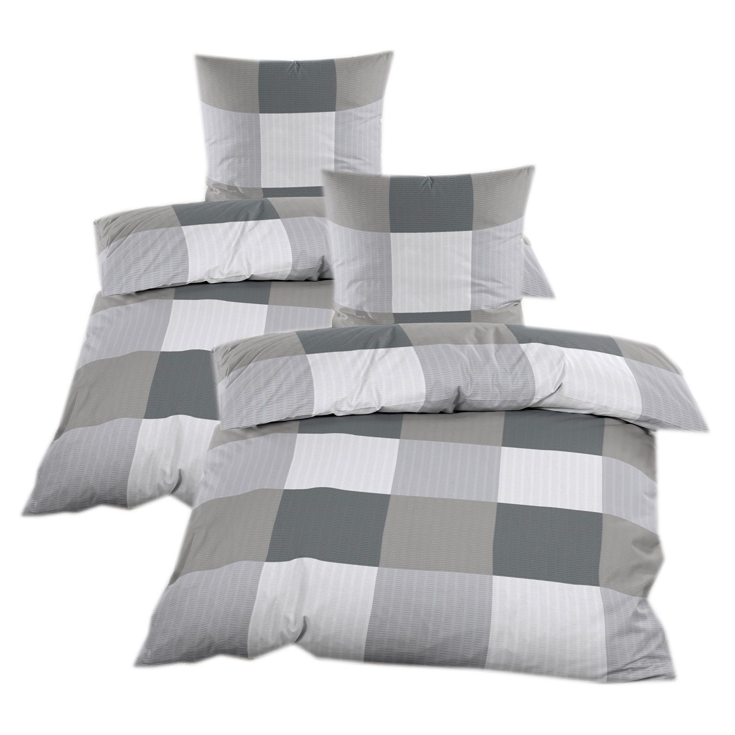 Casa Colori Bettwäsche Seersucker 135x200 Reißverschluss günstig online kaufen