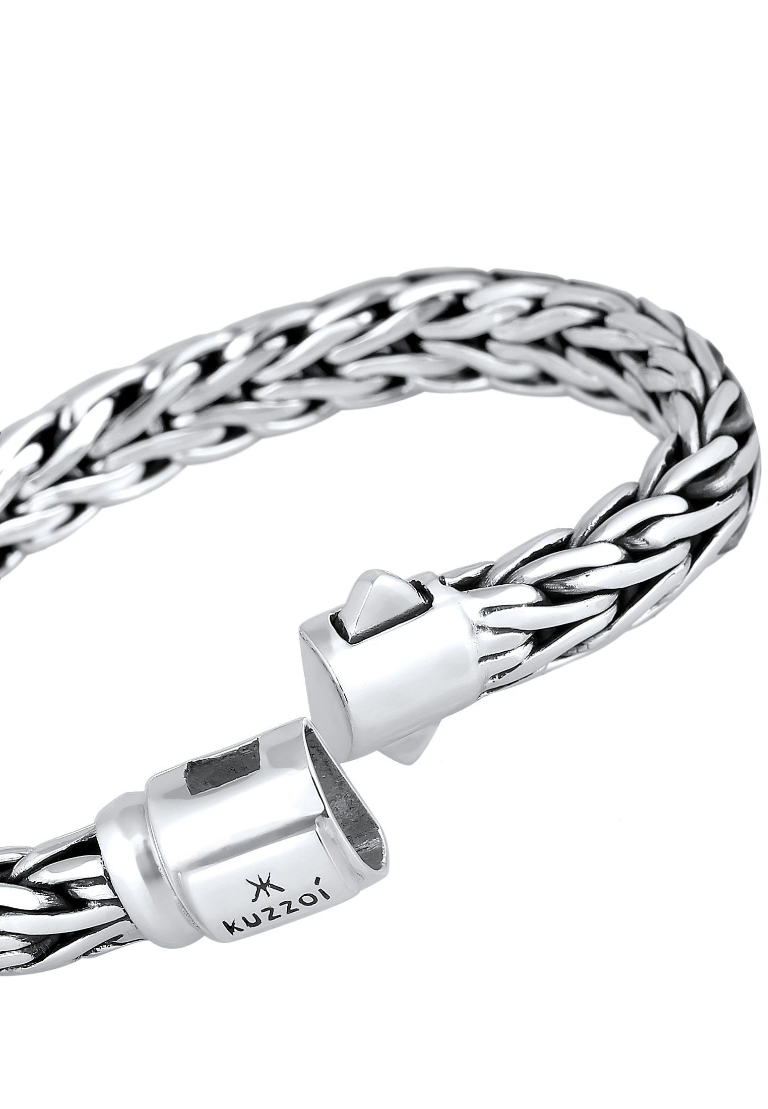 Kuzzoi Armband Gliederarmband Zopfmuster Unisex 925er Silber