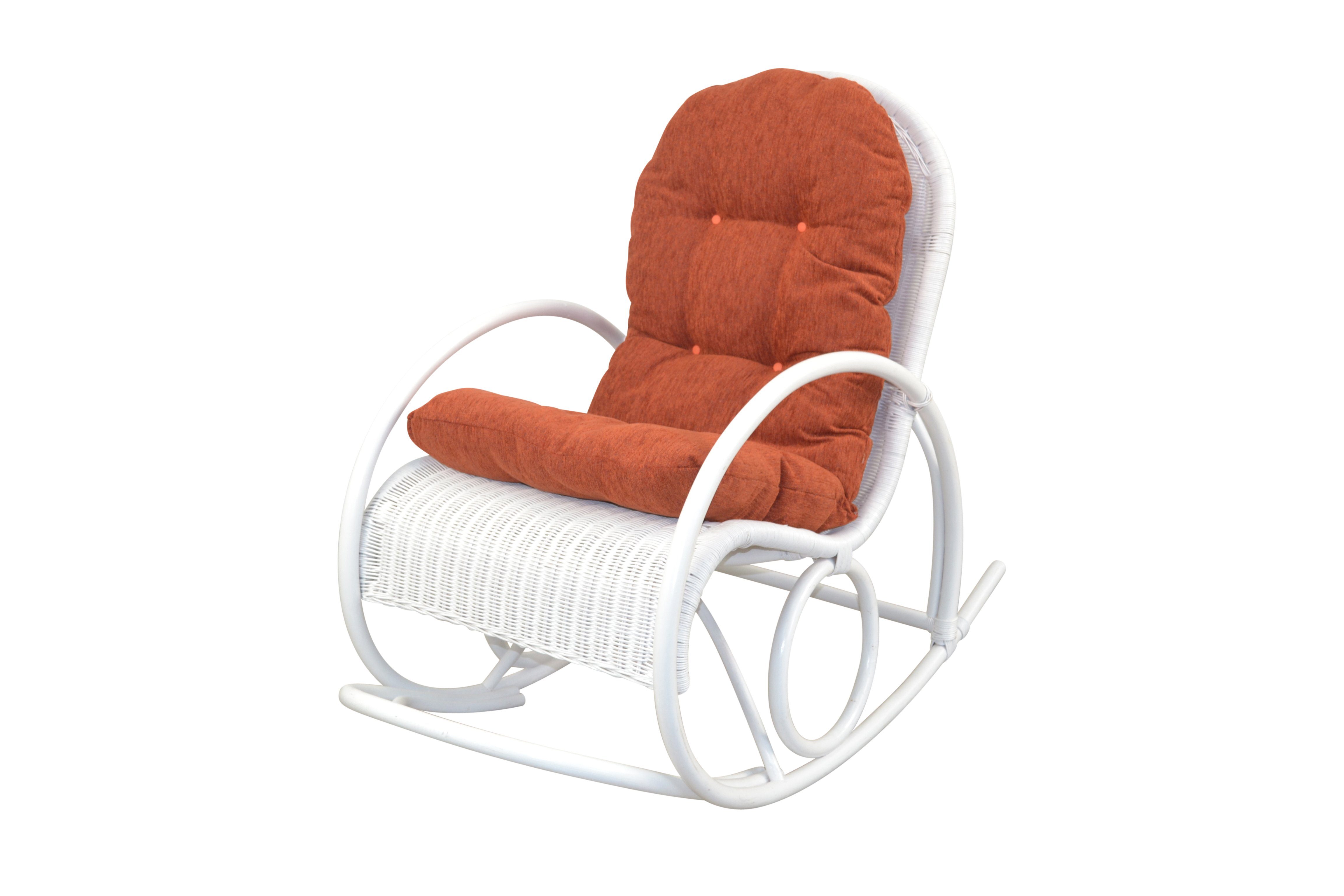 moebel-direkt-online Schaukelstuhl Luisa (Inklusive Kissenauflage), Naturmaterial Rattan