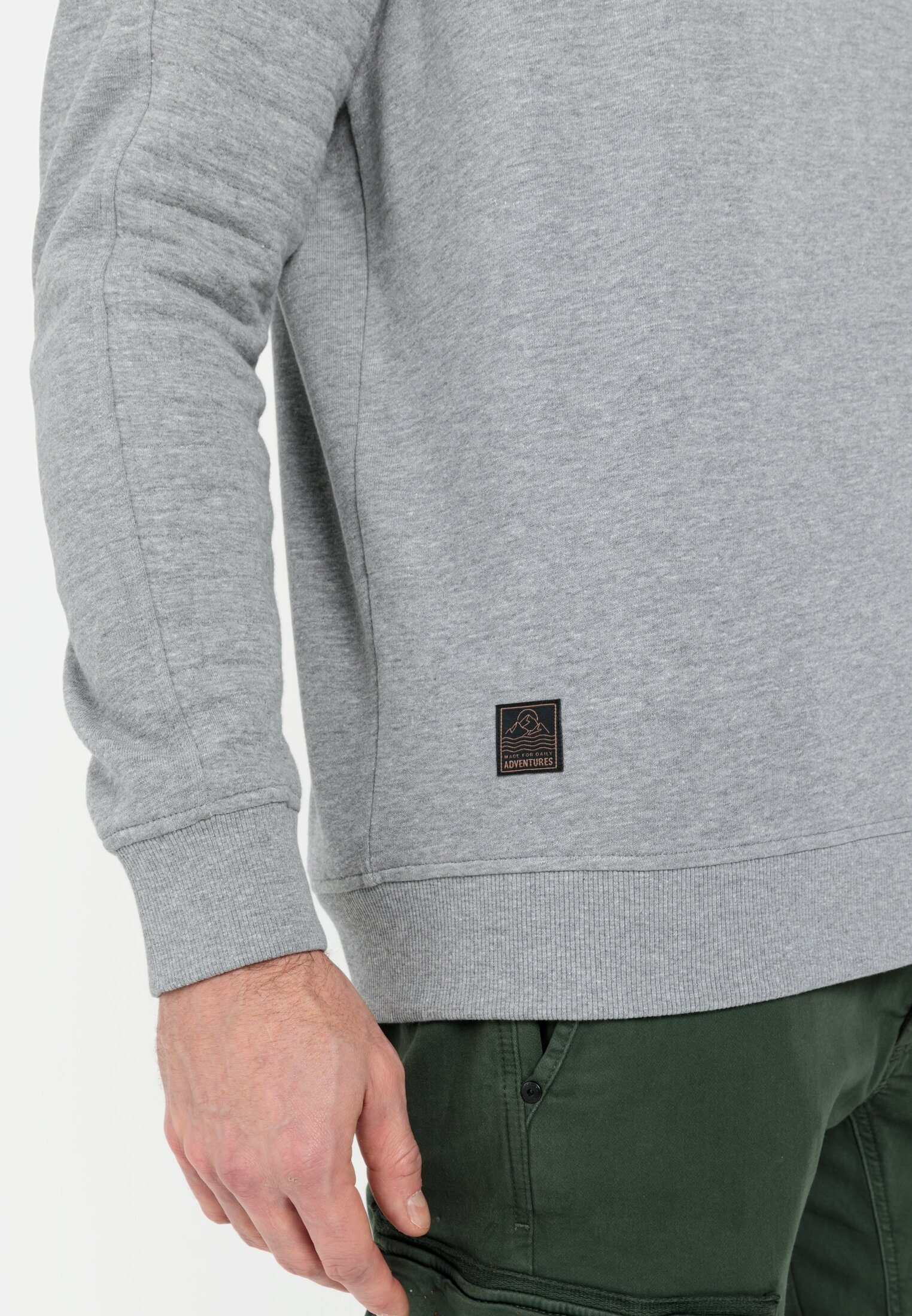 camel active Sweatshirt mit Troyer-Kragen Langarm Stehkragen