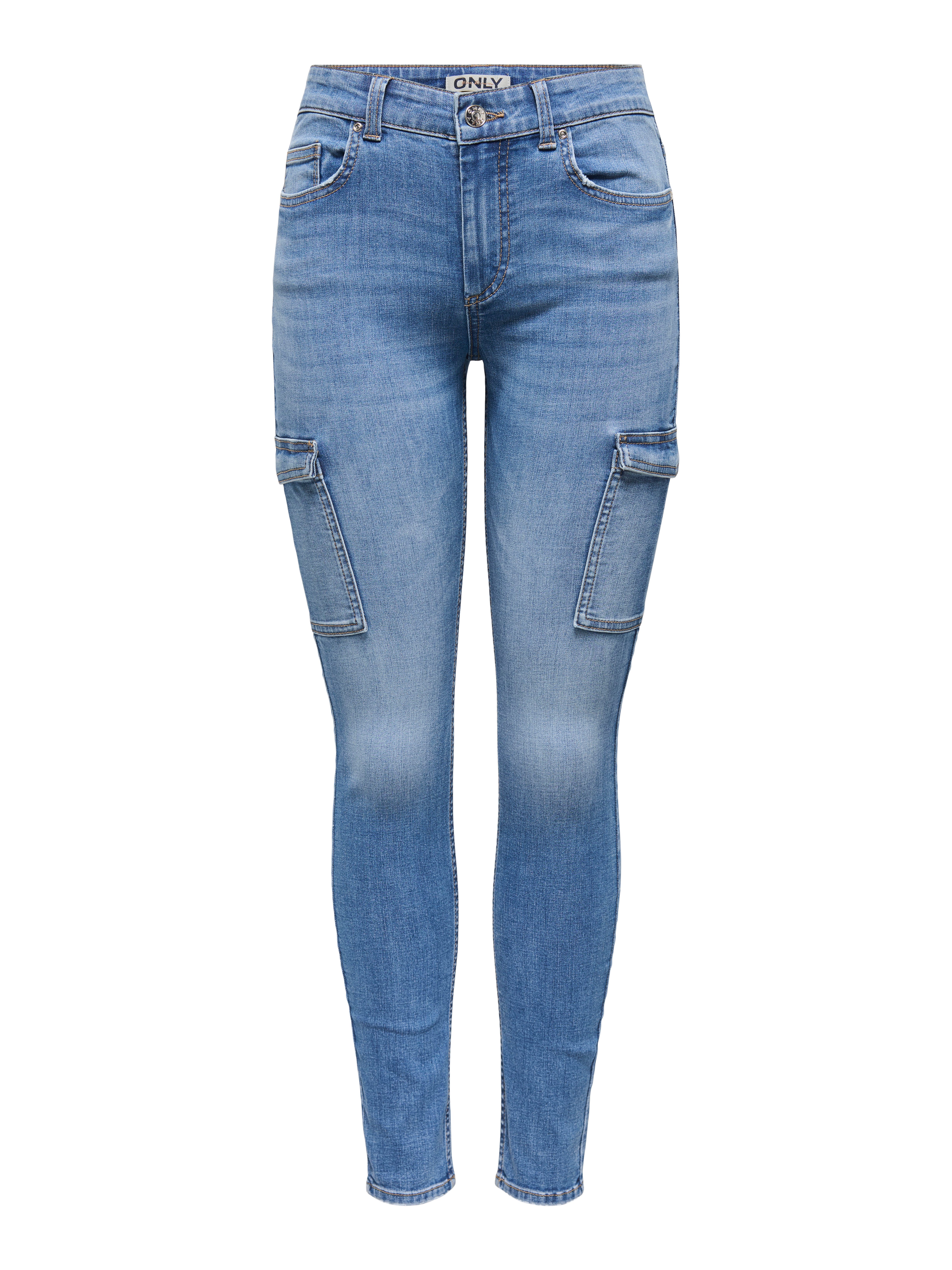 Skinny-fit-Jeans ONLRUSH MID WAIST SK CARGO DNM